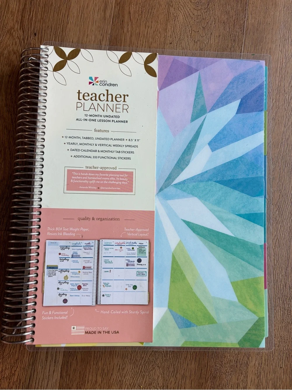 Erin Condren 12-month Teacher Planner
